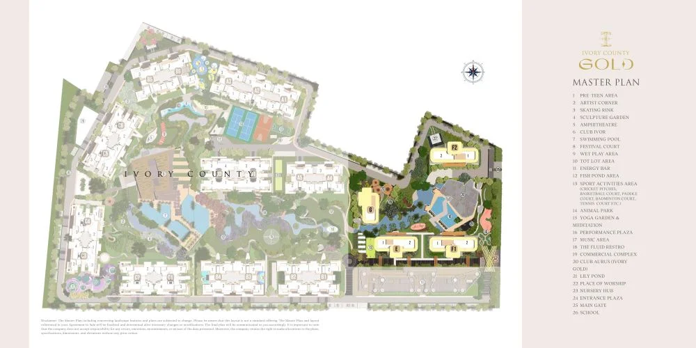 site plan of ivory county sector 115 Noida